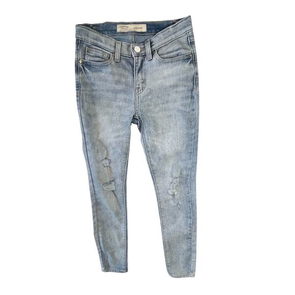 Levi's Signature Jeans Girls 12 Distressed Skinny Low Rise Stretch Adj. Waist (W - Picture 10 of 16